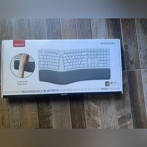 Macally Ergonomic Rechargeable Bluetooth Keyboard